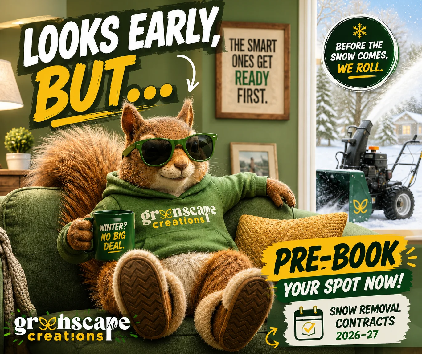 Early booking snow removal daytime - Greenscape Creations