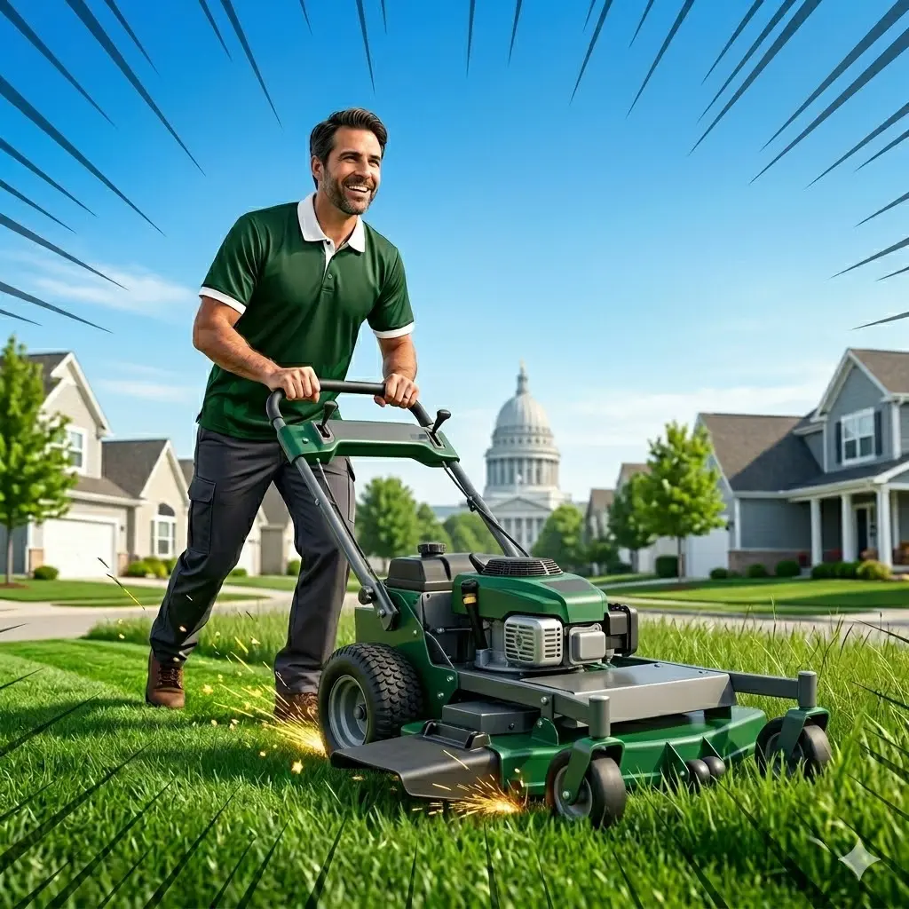 Well-maintained lawn